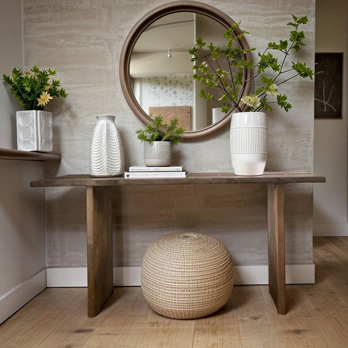 Farmhouse Solid Wood Console Accent Table