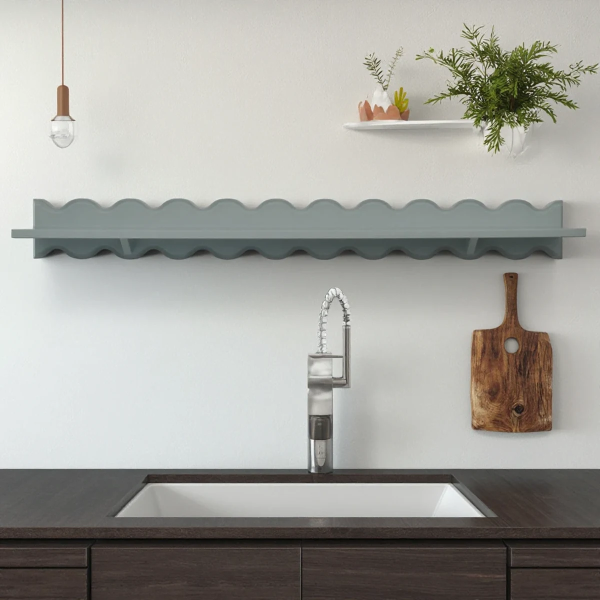 Rustic Solid Wood Floating Floating Wall Shelf