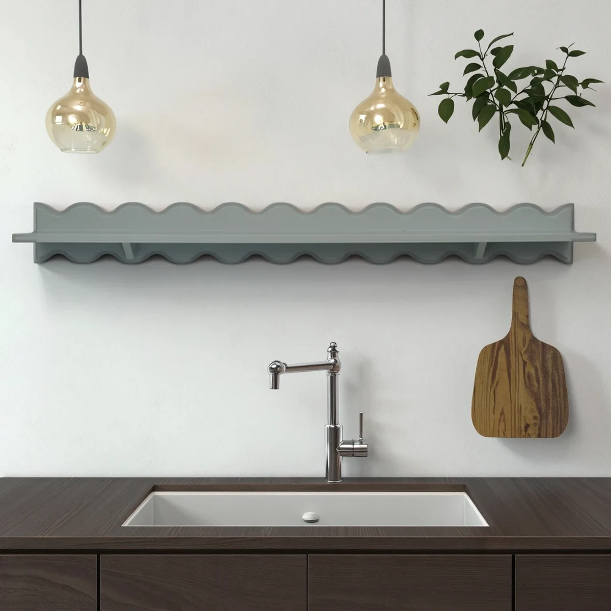 Rustic Solid Wood Floating Floating Wall Shelf