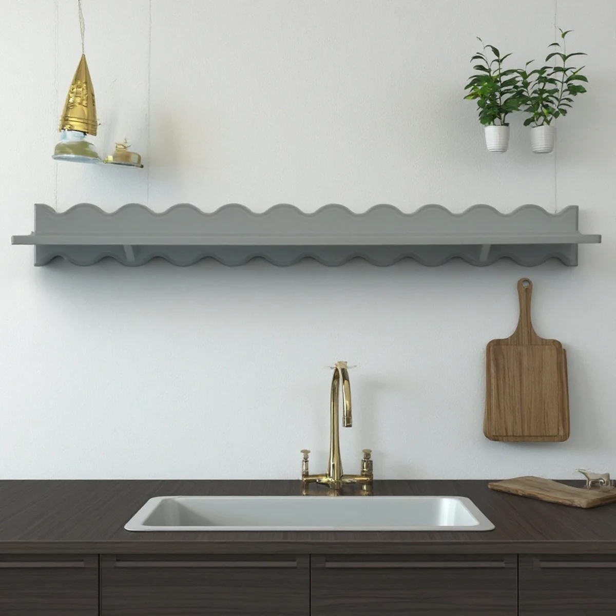 Rustic Solid Wood Floating Floating Wall Shelf