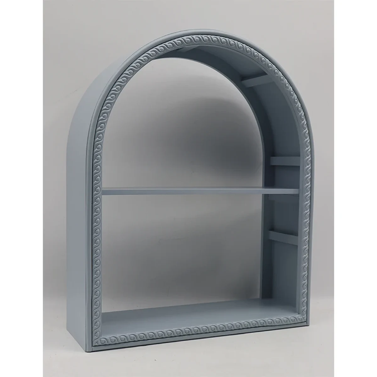 Rustic Solid Wood Arch Floating Floating Wall Shelf