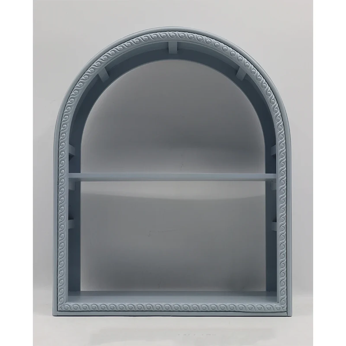 Rustic Solid Wood Arch Floating Floating Wall Shelf