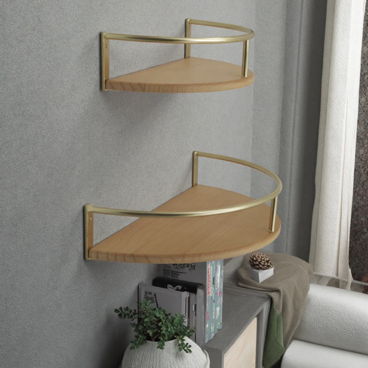 Nordic Metal Floating Floating Wall Shelf