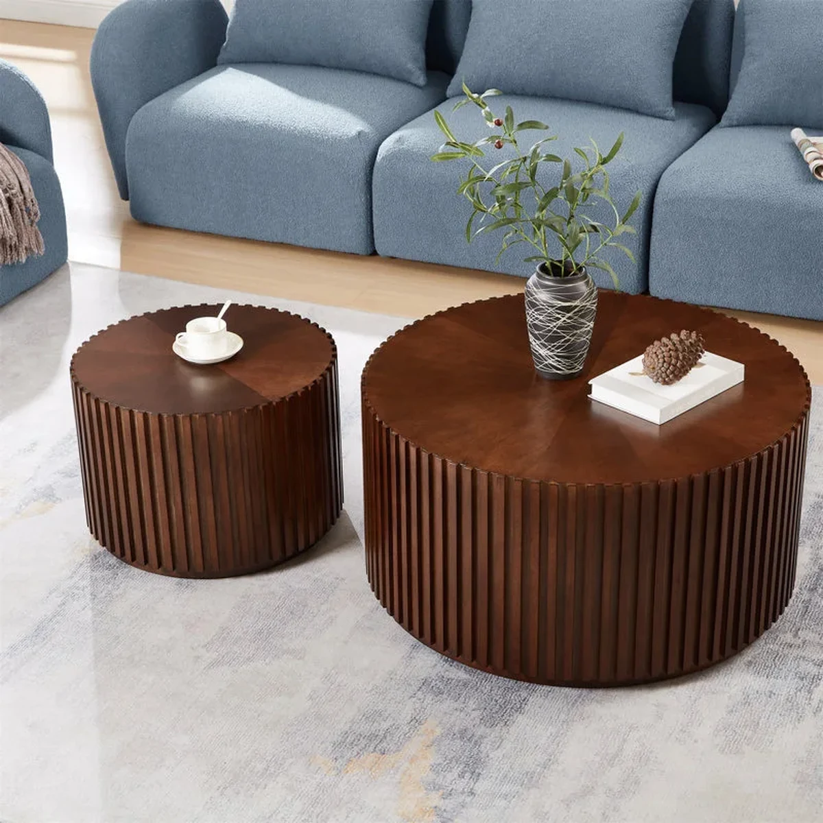 European Solid Wood Coffee Side Accent Table