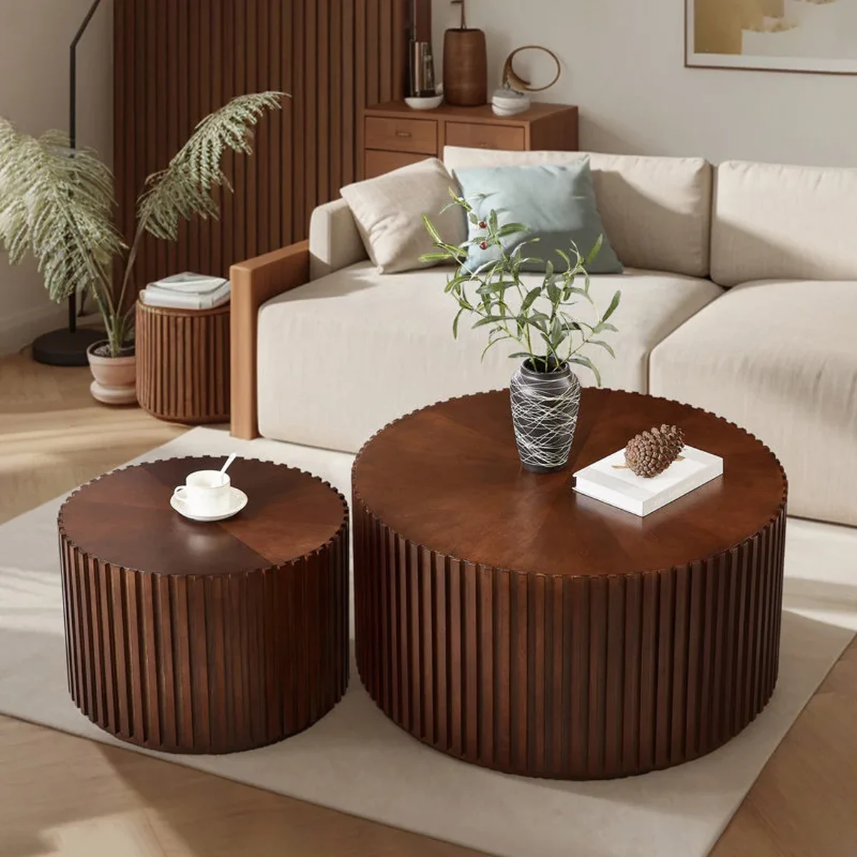 European Solid Wood Coffee Side Accent Table