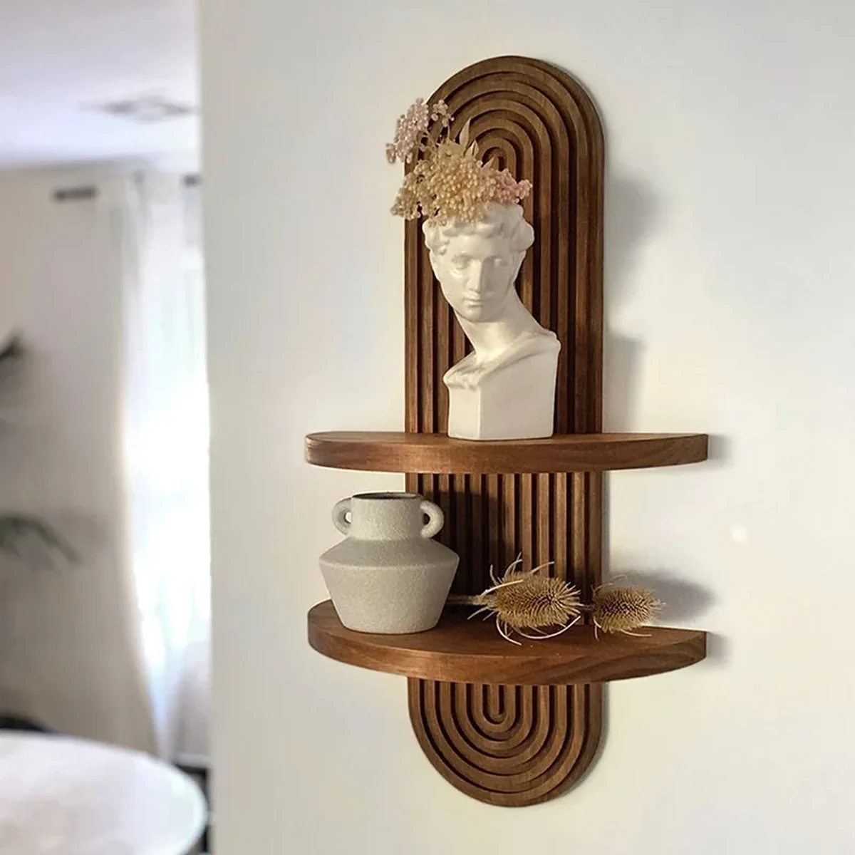 Modern Solid Wood Floating Wall Shelf