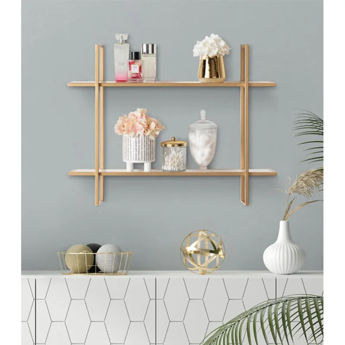 Nordic Metal Floating Wall Shelf