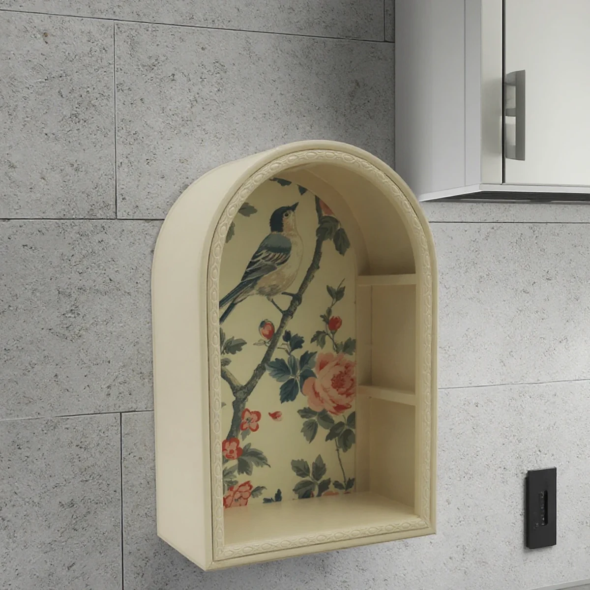 Classic Solid Wood Arch Floating Wall Shelf