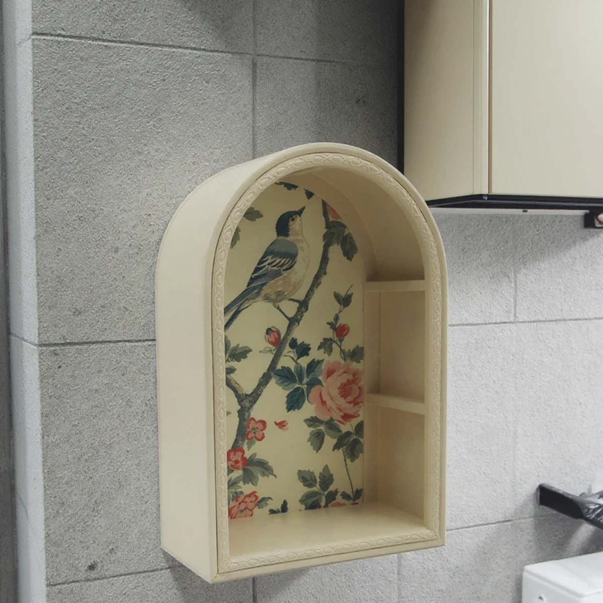Classic Solid Wood Arch Floating Wall Shelf