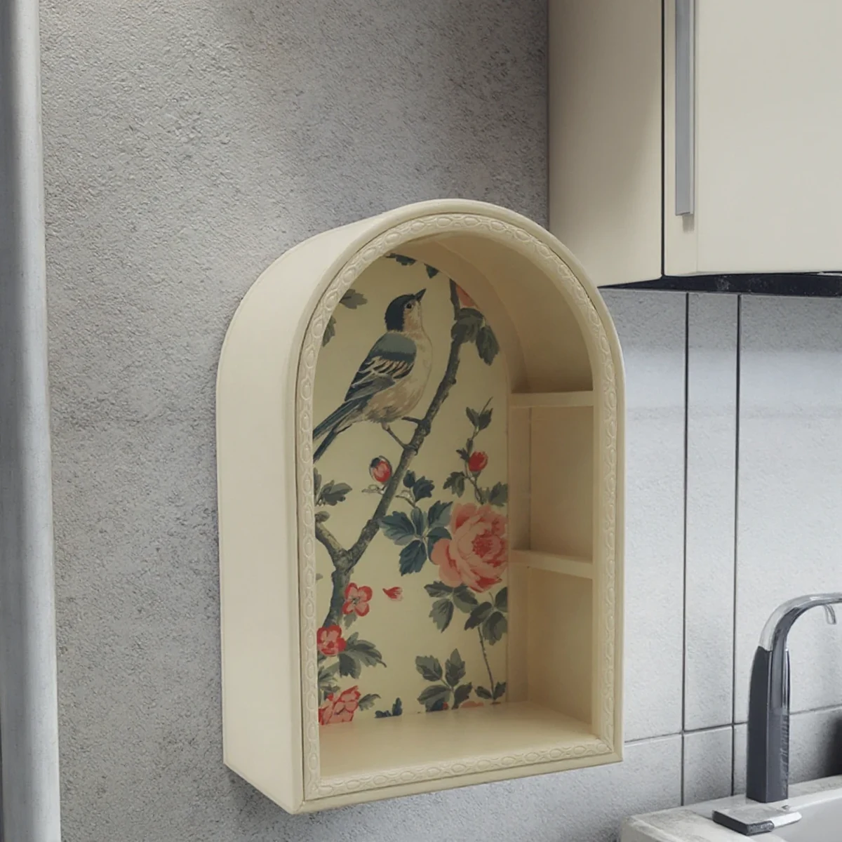 Classic Solid Wood Arch Floating Wall Shelf