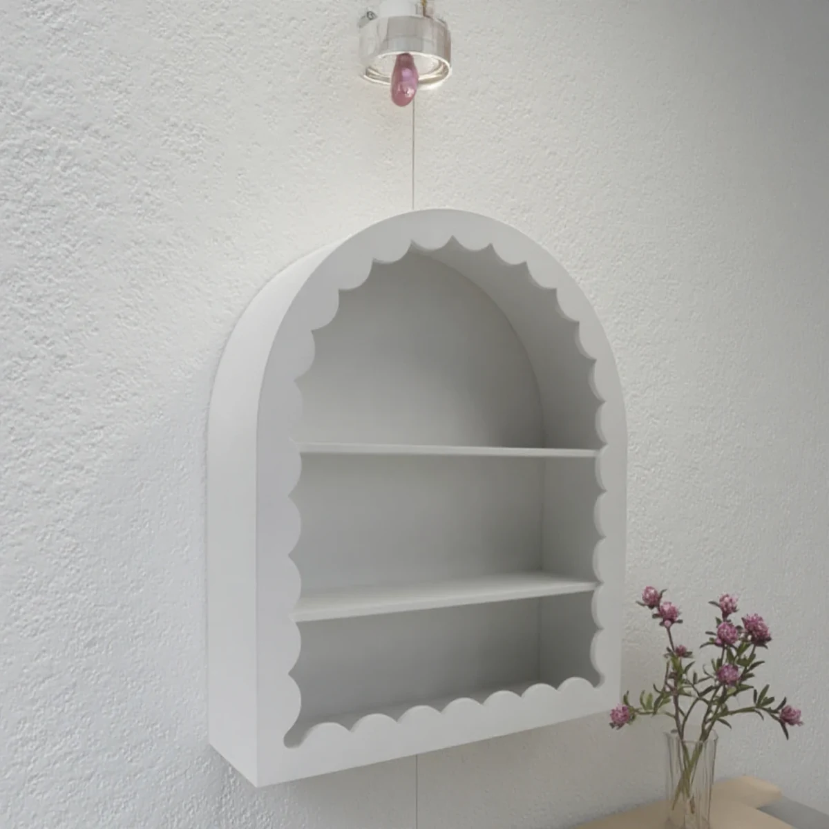 Classic Solid Wood Arch Floating Wall Shelf