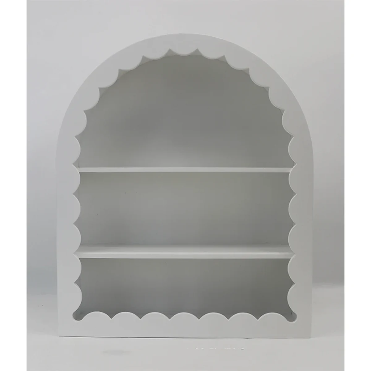 Classic Solid Wood Arched Arch Floating Wall Shelf