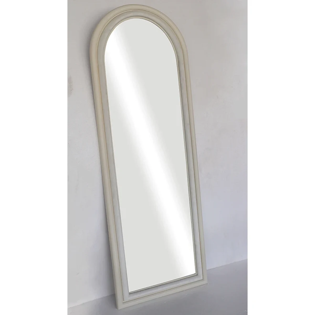 Modern Solid Wood Arched Arch Full-Length Mirror