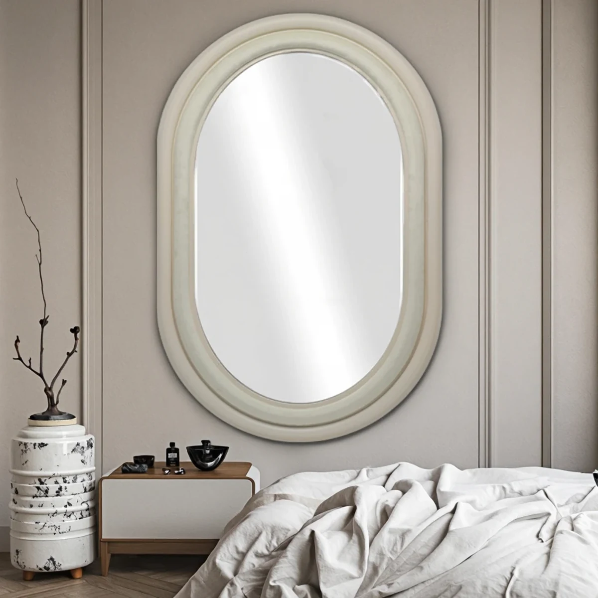 Vintage Solid Wood Wall Mirror