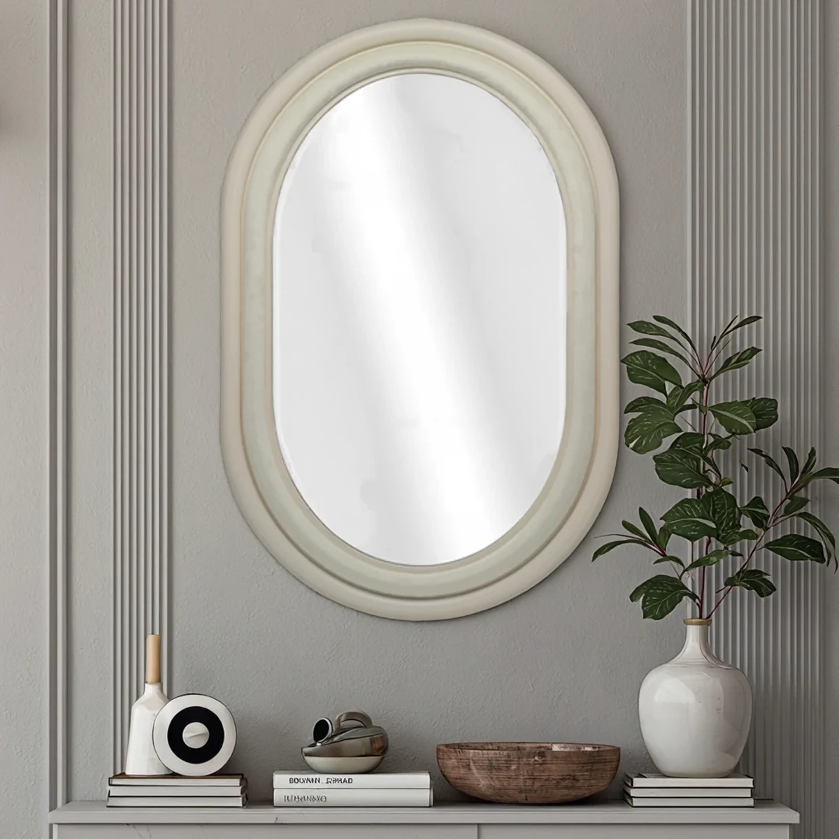 Vintage Solid Wood Wall Mirror
