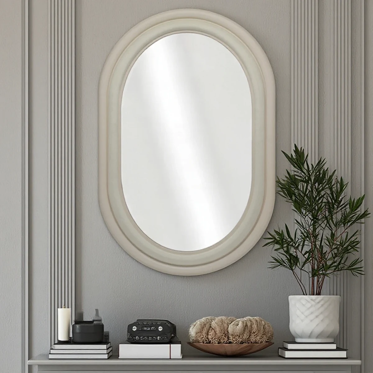 Vintage Solid Wood Wall Mirror