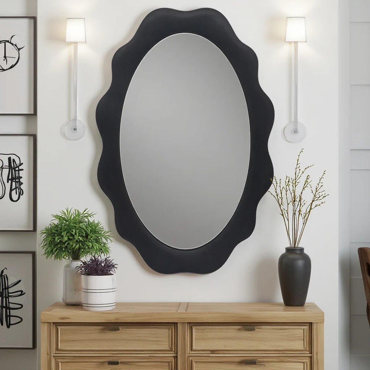 Classic Solid Wood Wall Mirror