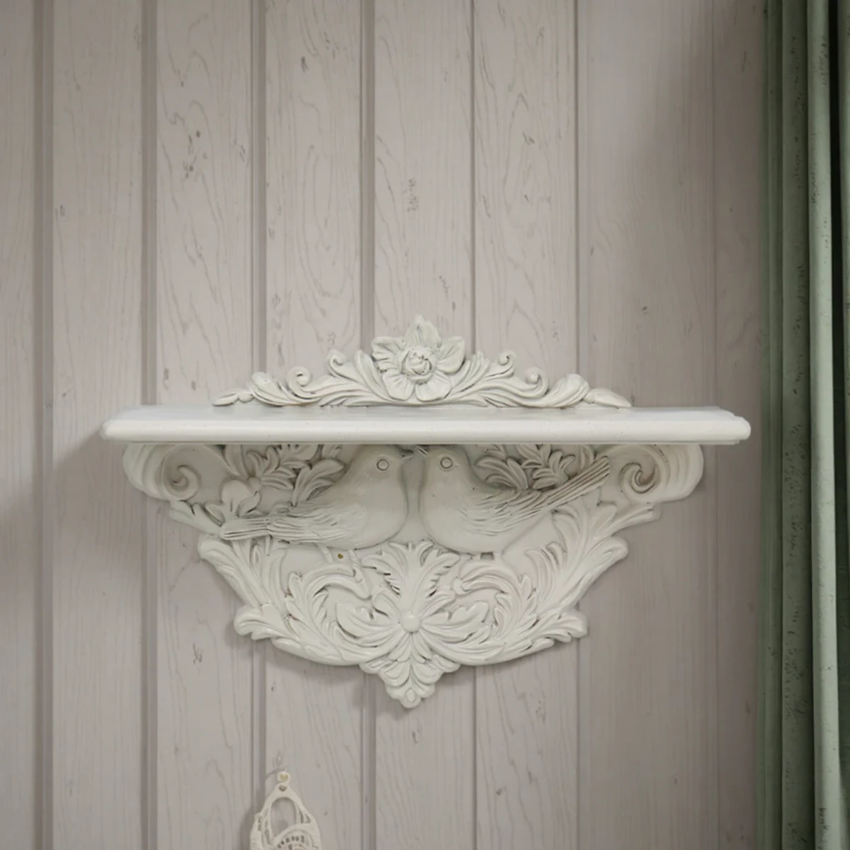 European Solid Wood Floating Floating Wall Shelf