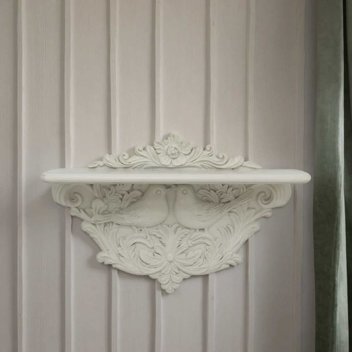 European Solid Wood Floating Floating Wall Shelf