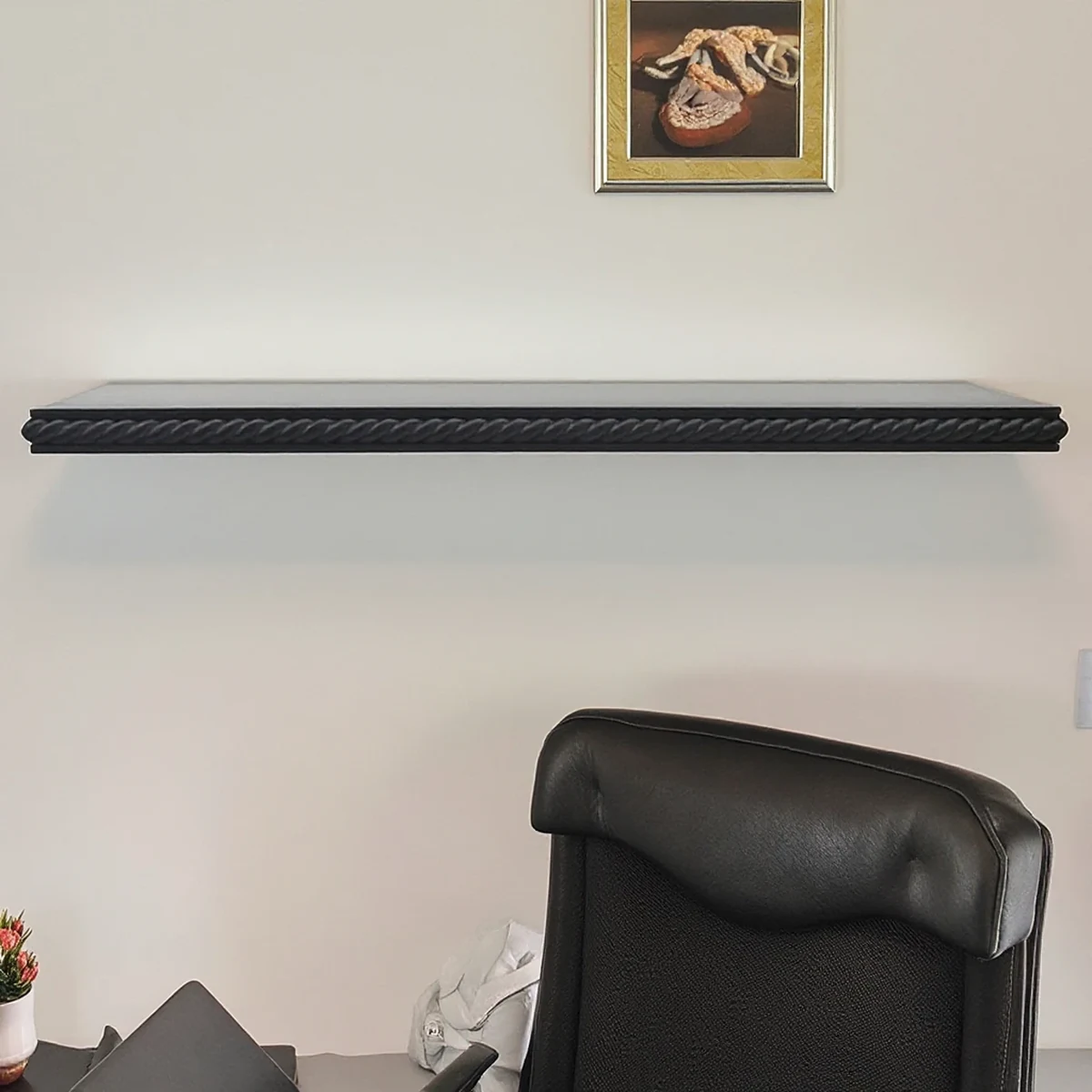 Modern Solid Wood Floating Floating Wall Shelf