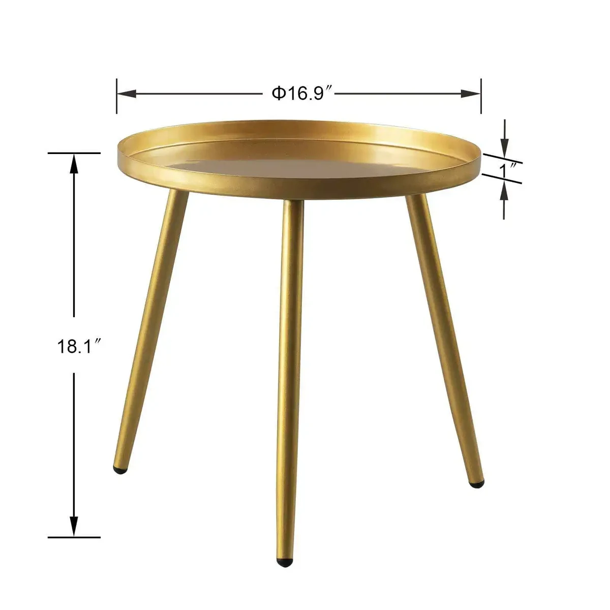 Modern Metal Round Coffee Accent Table