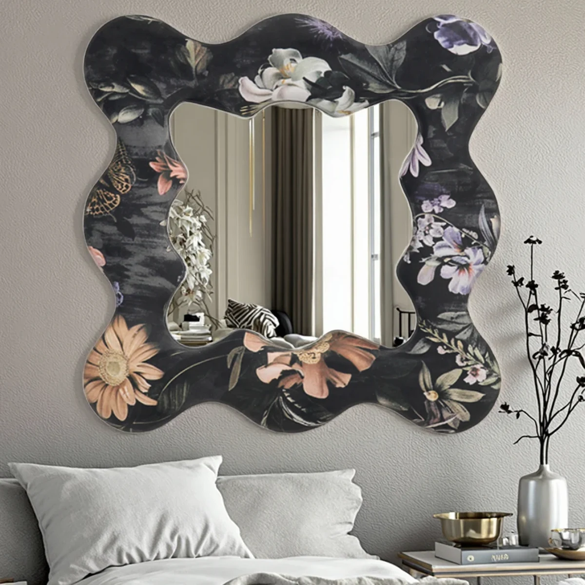 Modern Solid Wood Wall Mirror