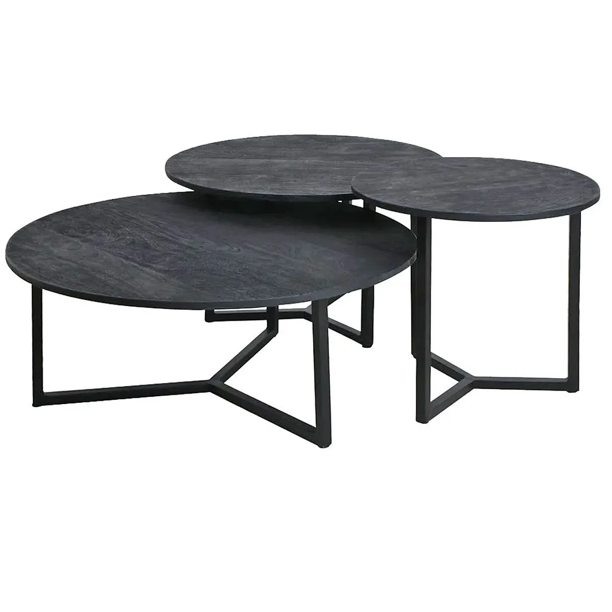 Modern Solid Wood Round Coffee Accent Table
