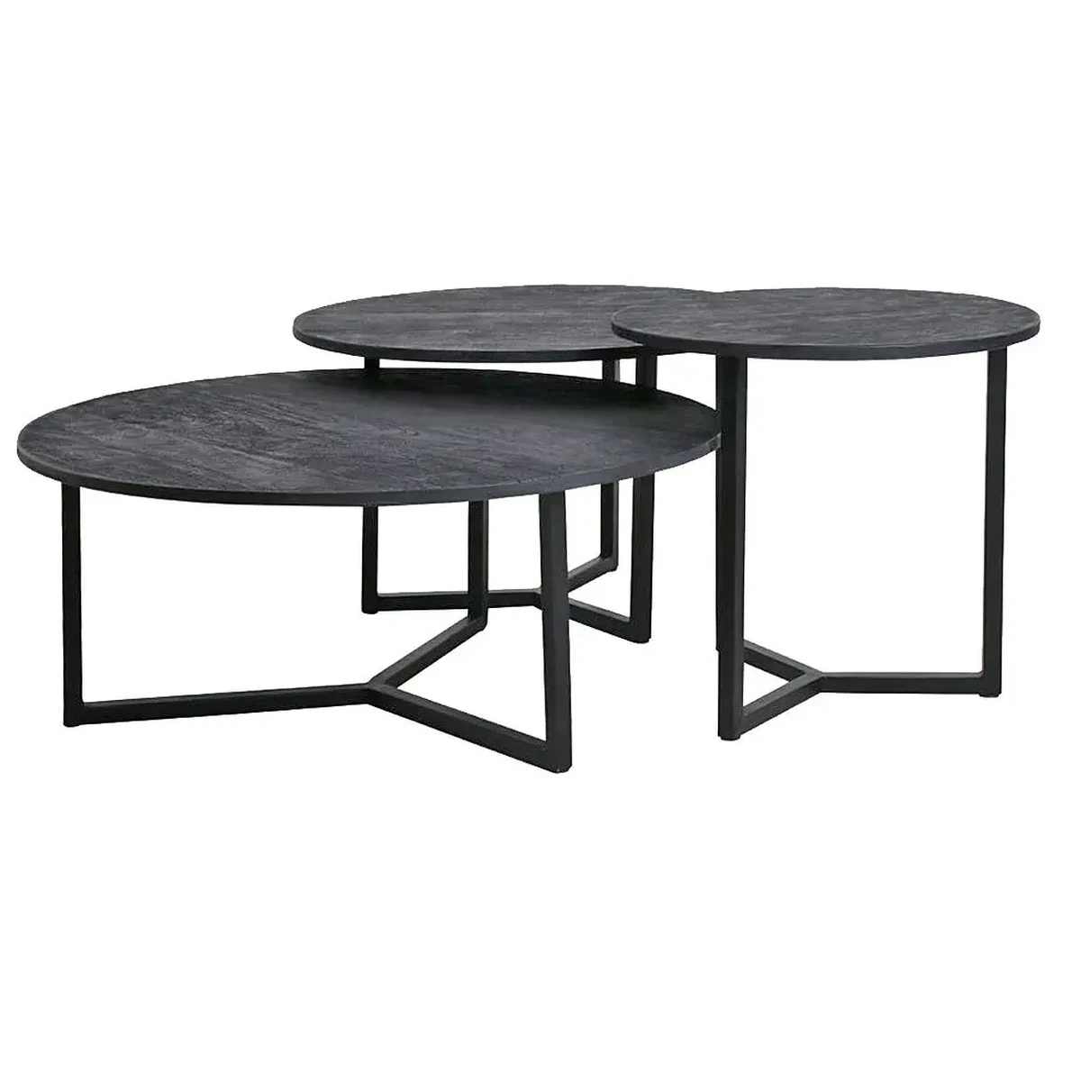 Modern Solid Wood Round Coffee Accent Table