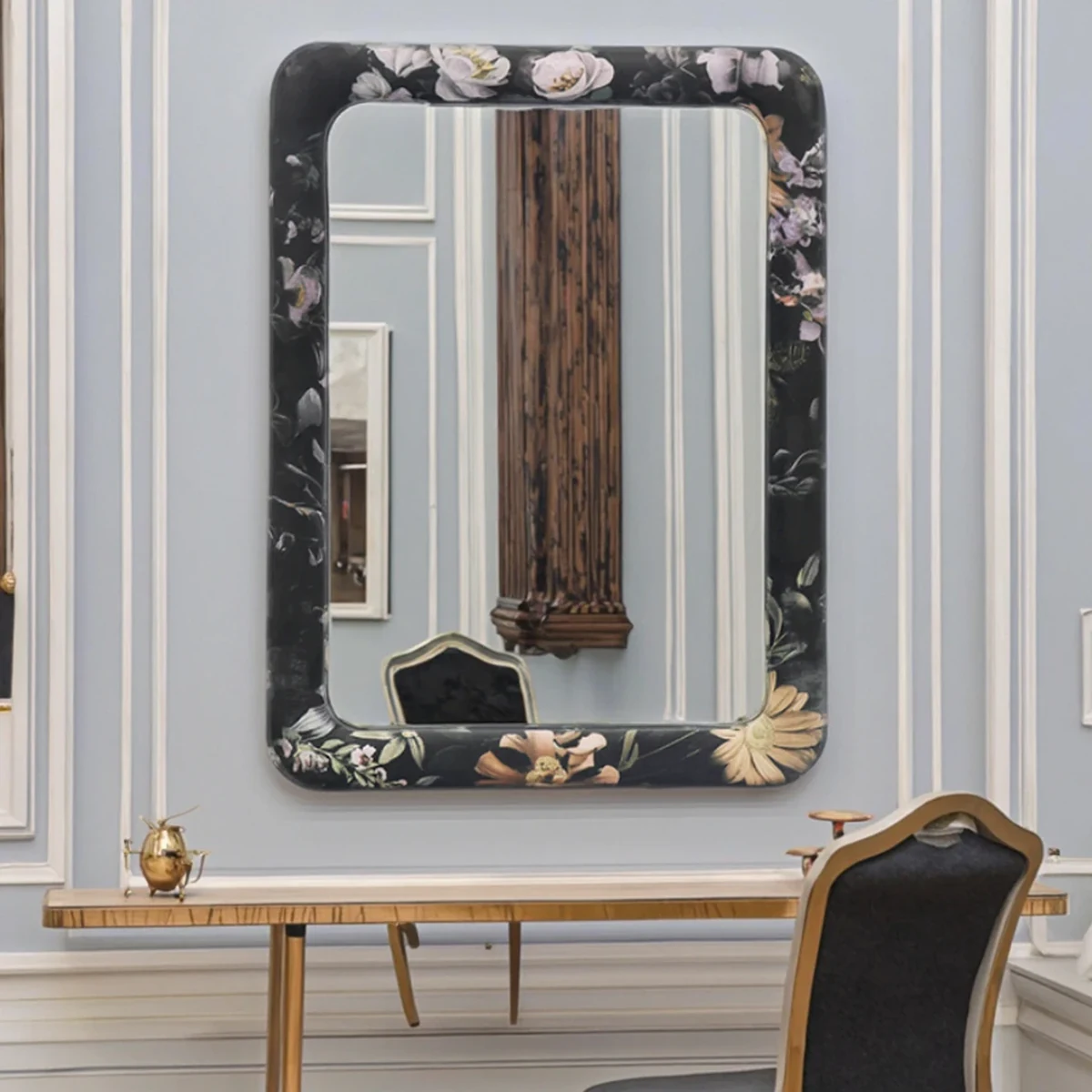 Handmade Solid Wood Rectangle Wall Mirror