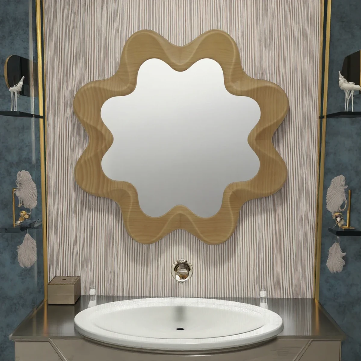Classic Solid Wood Wall Mirror