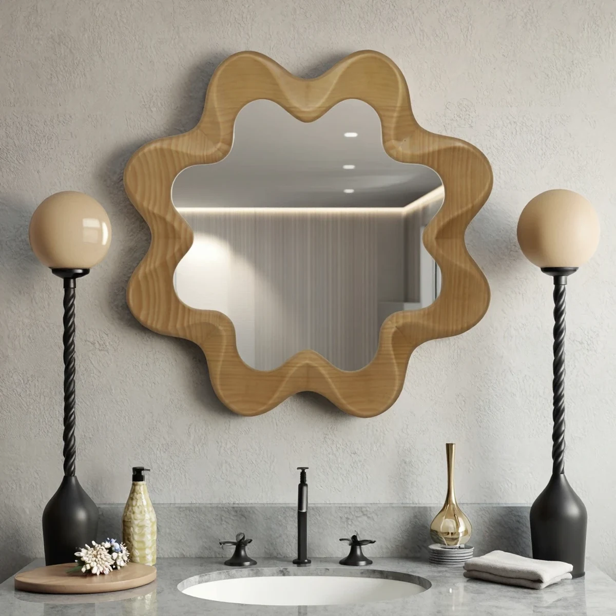 Classic Solid Wood Wall Mirror