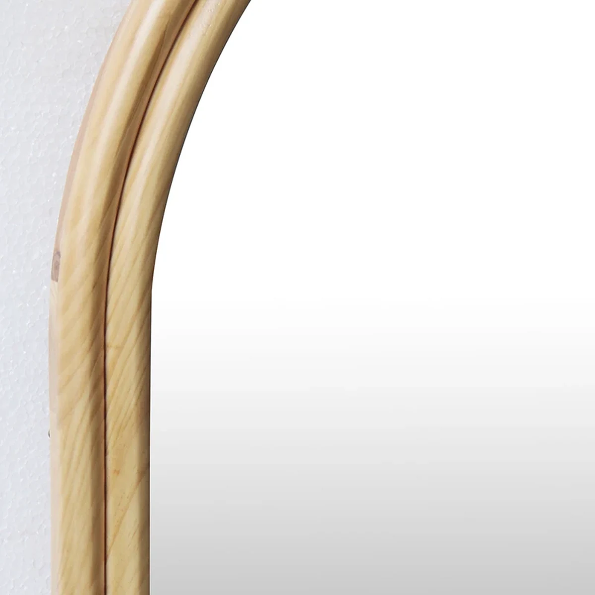 Farmhouse Solid Wood Oval Round Wall Mirror