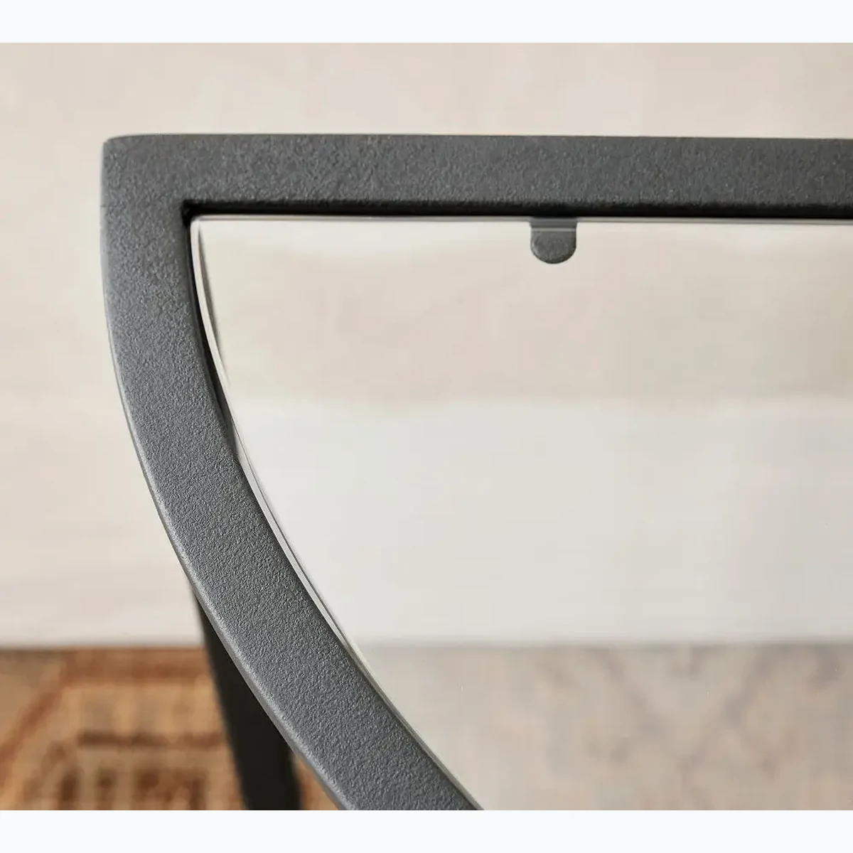 Modern Glass 2-Tier Console Accent Table