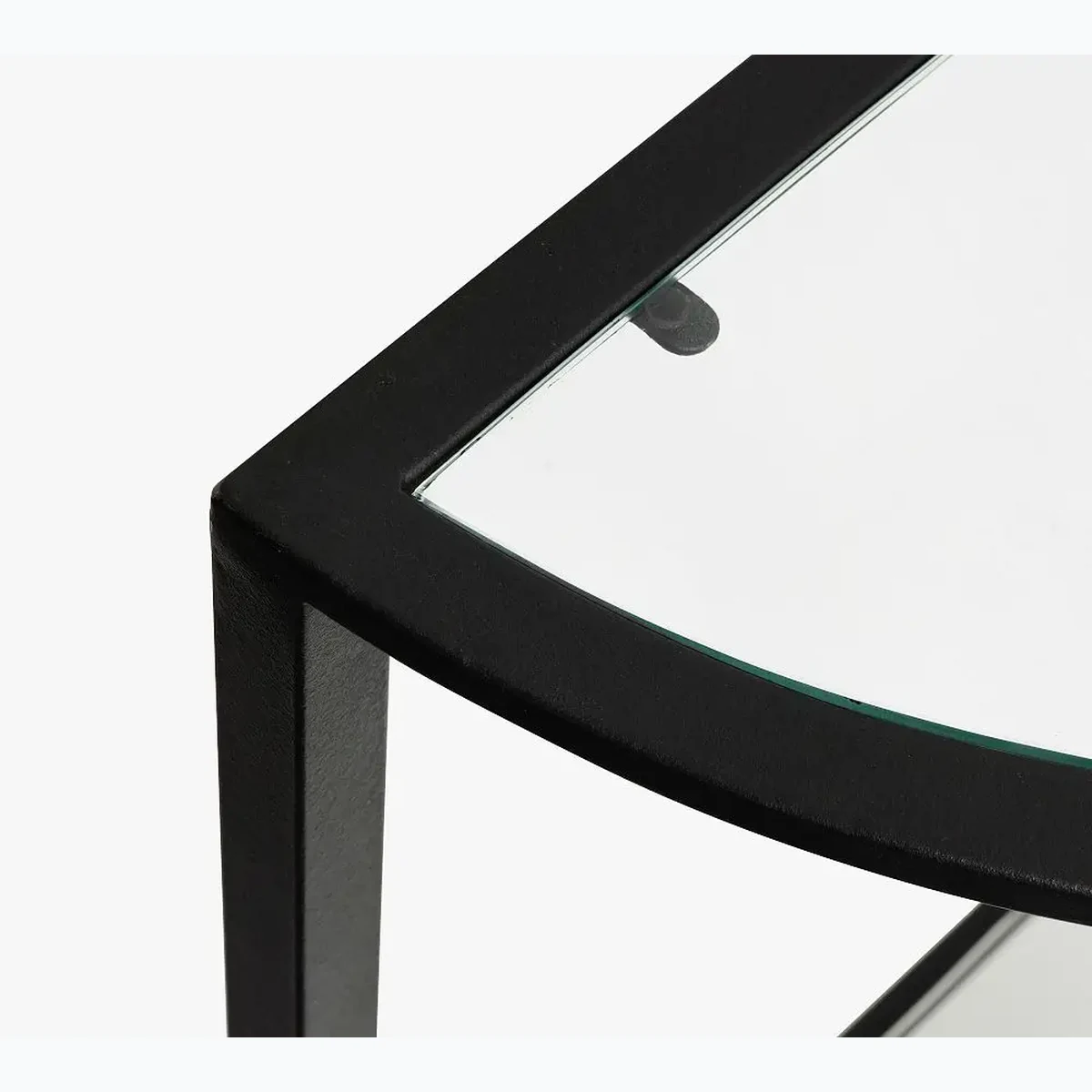 Modern Glass 2-Tier Console Accent Table