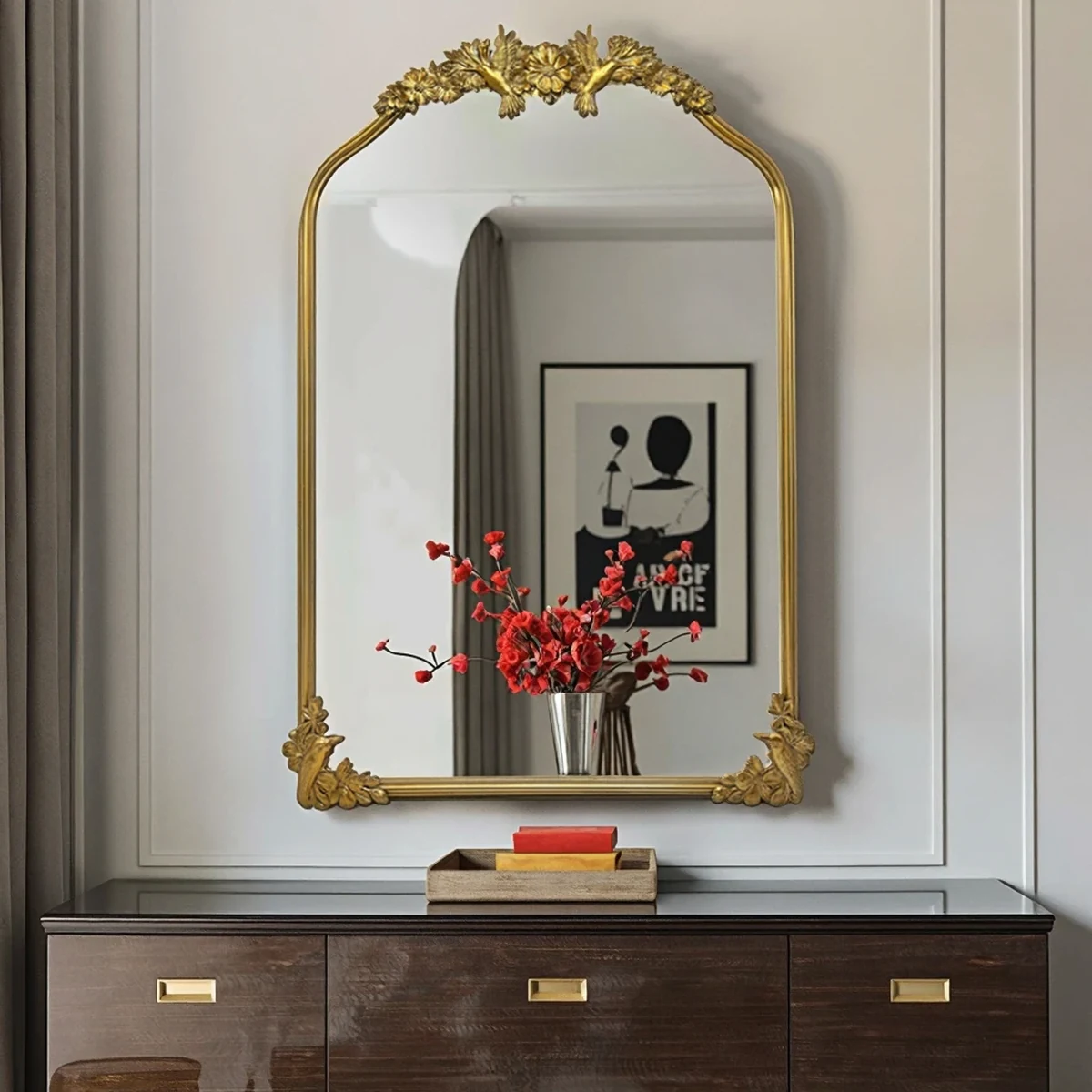 Antique Glass Wall Mirror