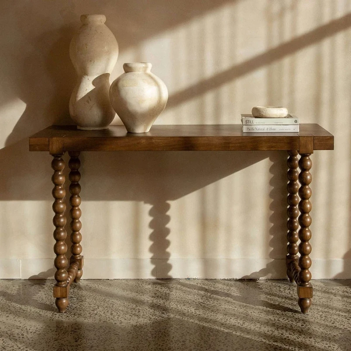 Farmhouse Solid Wood Rectangle Console Accent Table