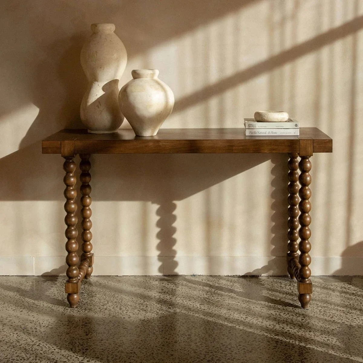 Farmhouse Solid Wood Rectangle Console Accent Table