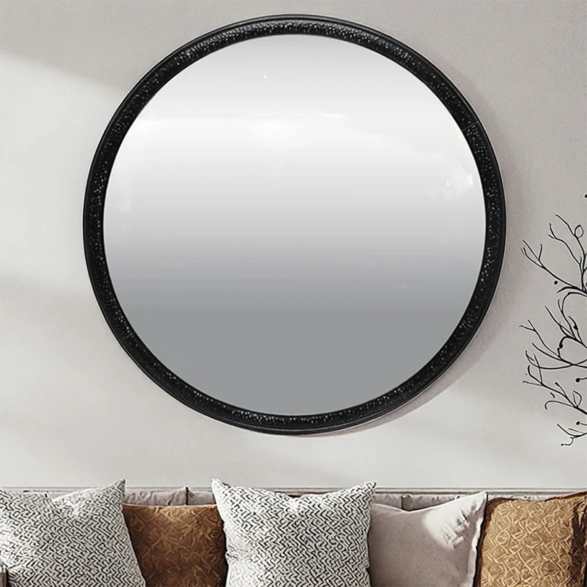 Modern Metal Round Round Wall Mirror