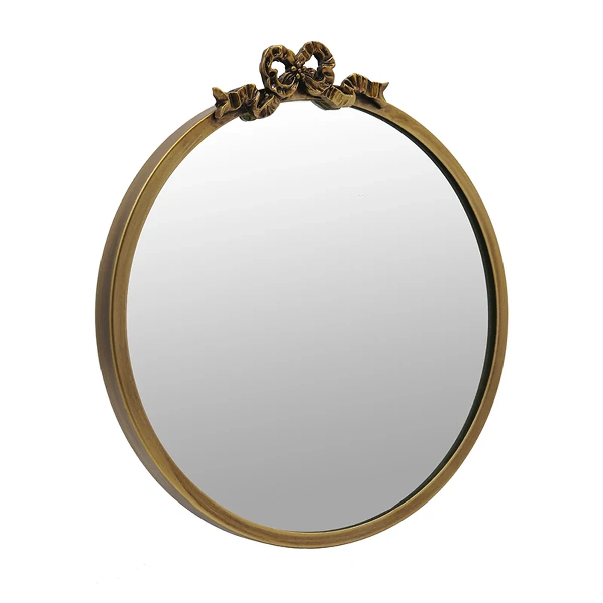 Antique Metal Round Round Wall Mirror