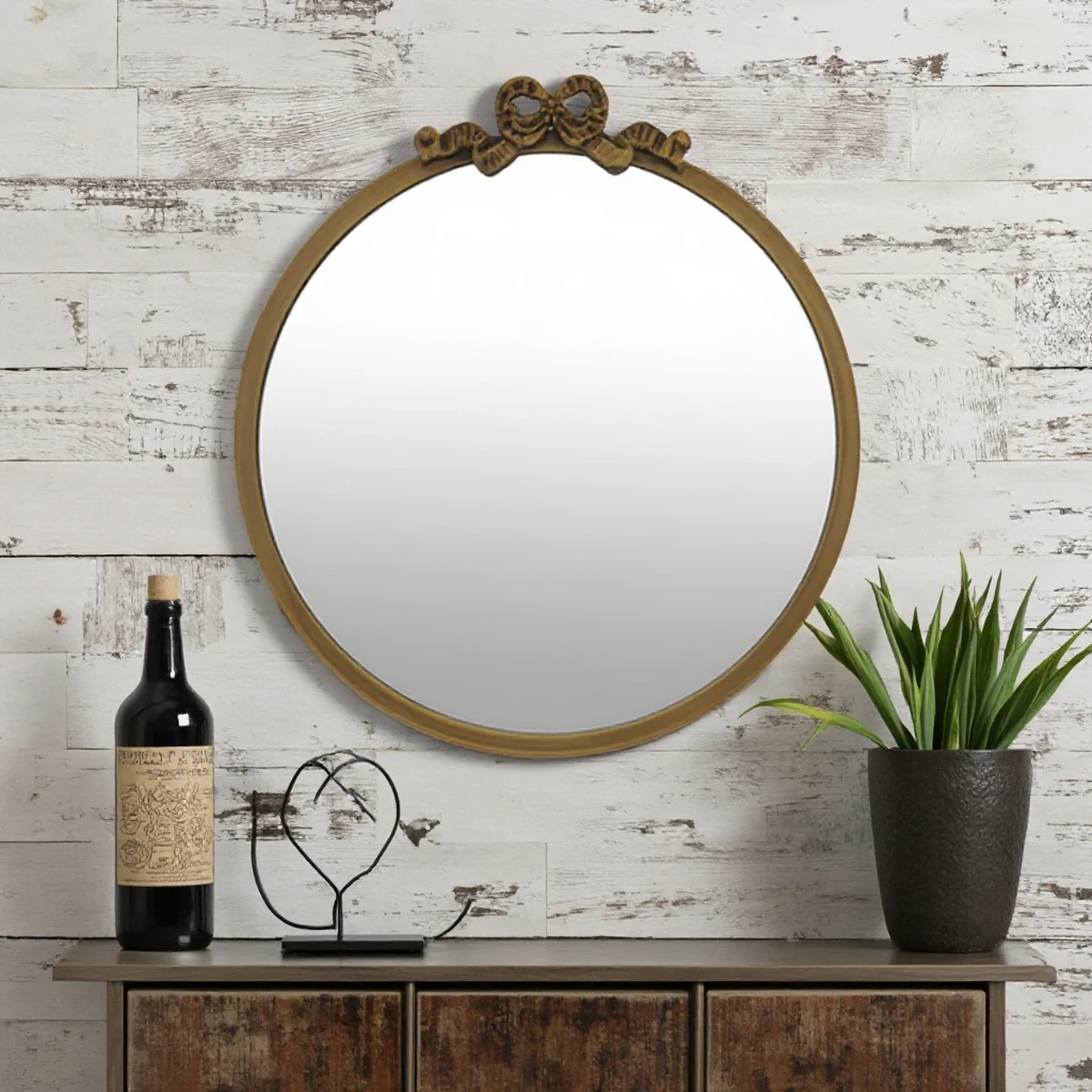 Vintage Metal Wall Mirror