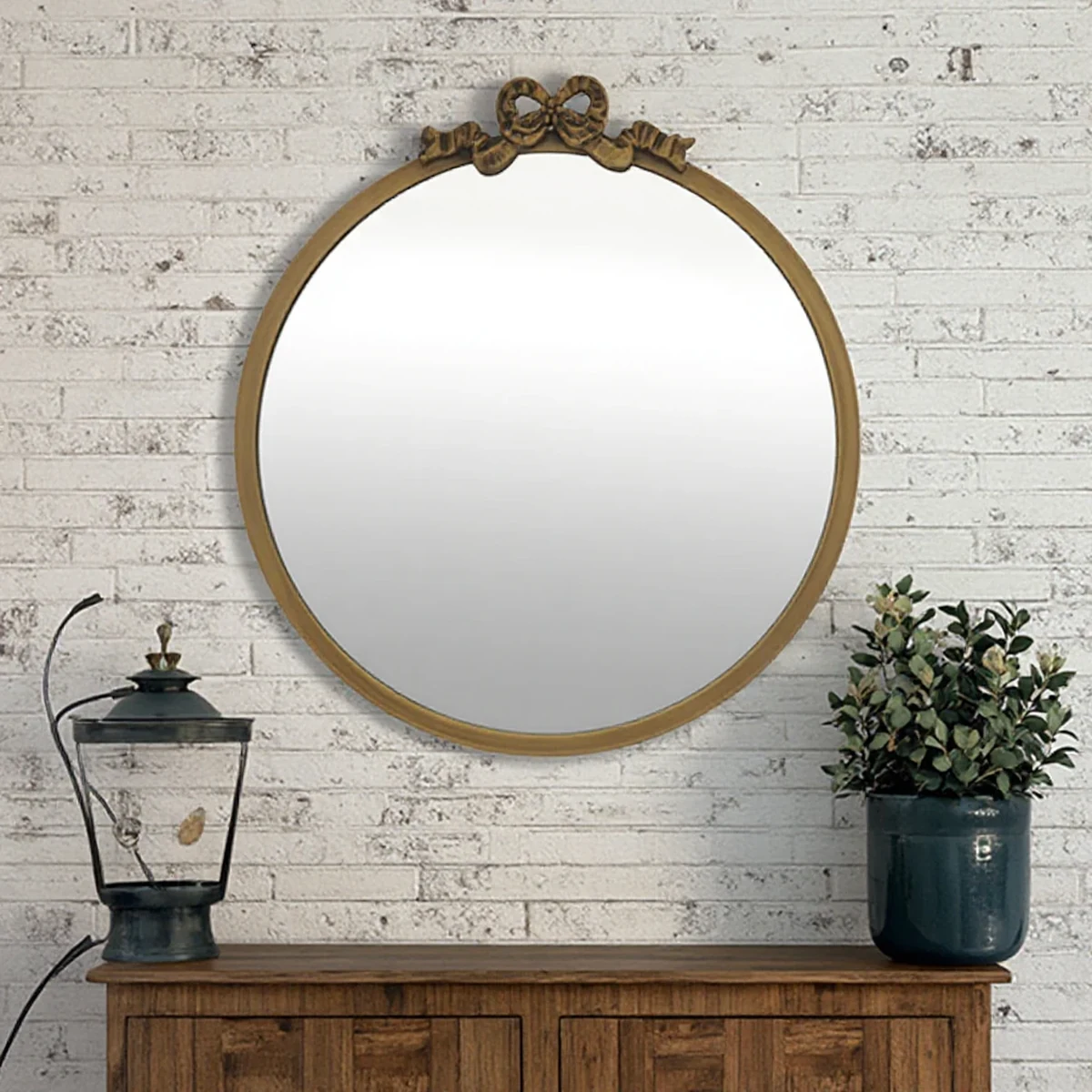 Vintage Metal Wall Mirror