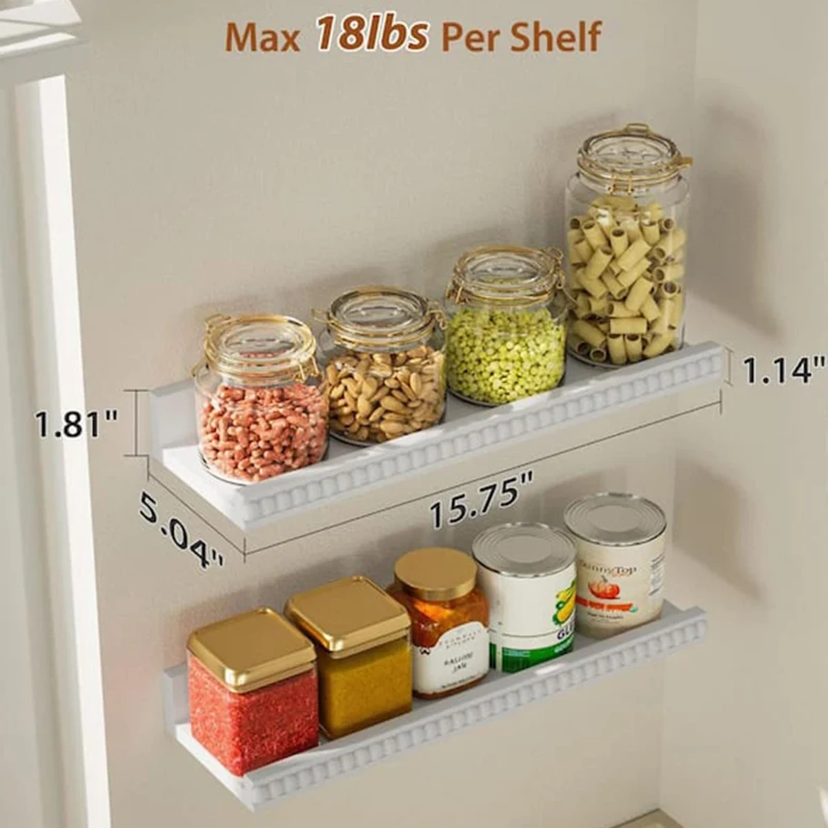 Rustic Solid Wood Floating Floating Wall Shelf
