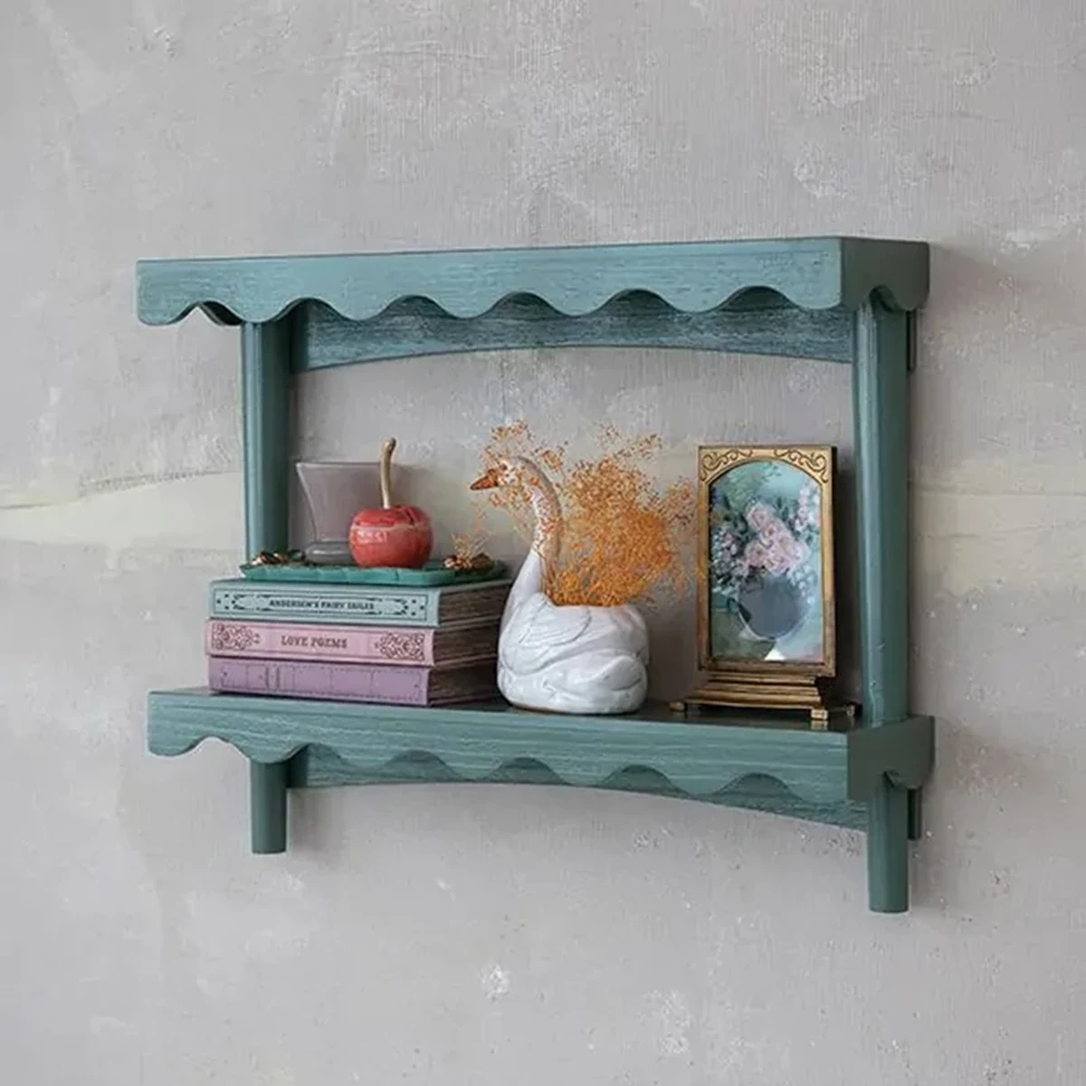 Vintage Solid Wood Floating Wall Shelf