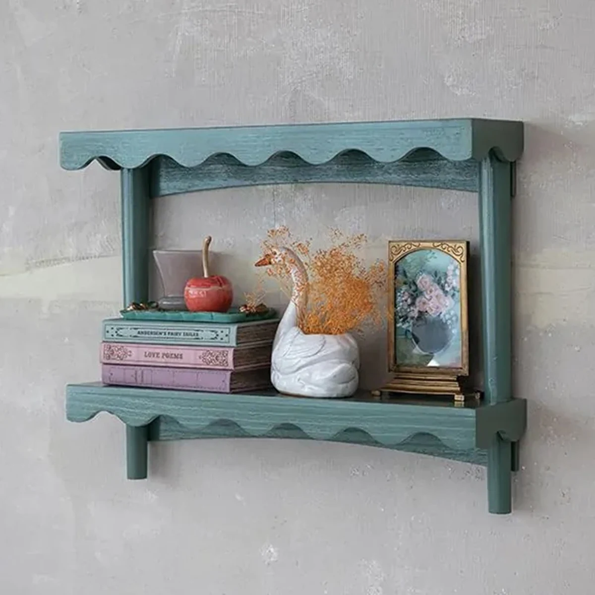 Vintage Solid Wood Floating Wall Shelf