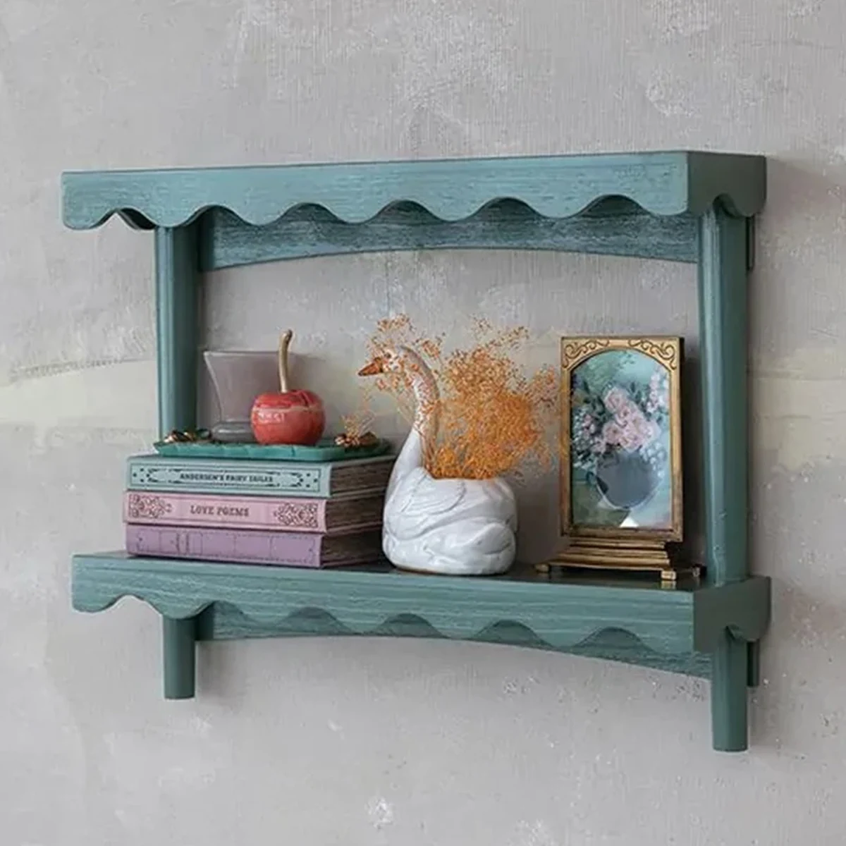 Vintage Solid Wood Floating Wall Shelf