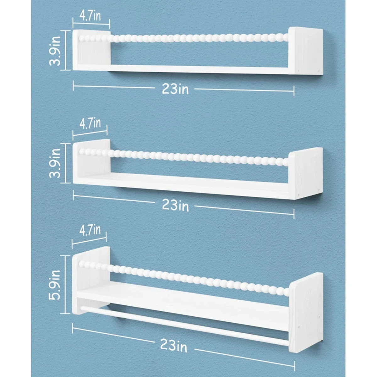 Nordic Solid Wood Floating Floating Wall Shelf