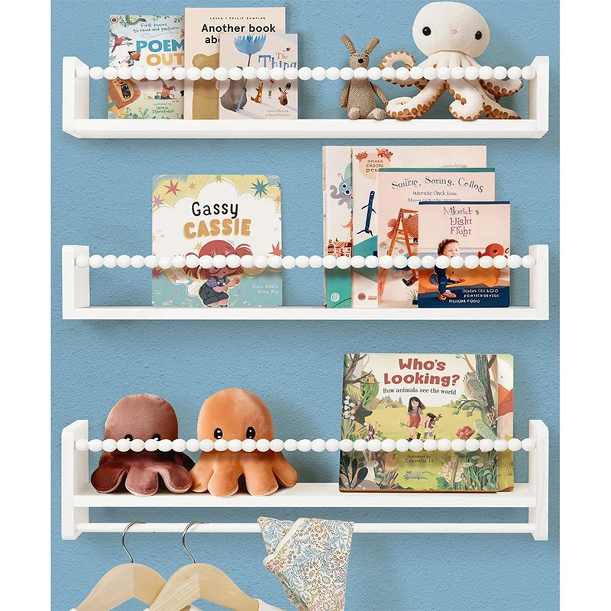 Nordic Solid Wood Floating Floating Wall Shelf