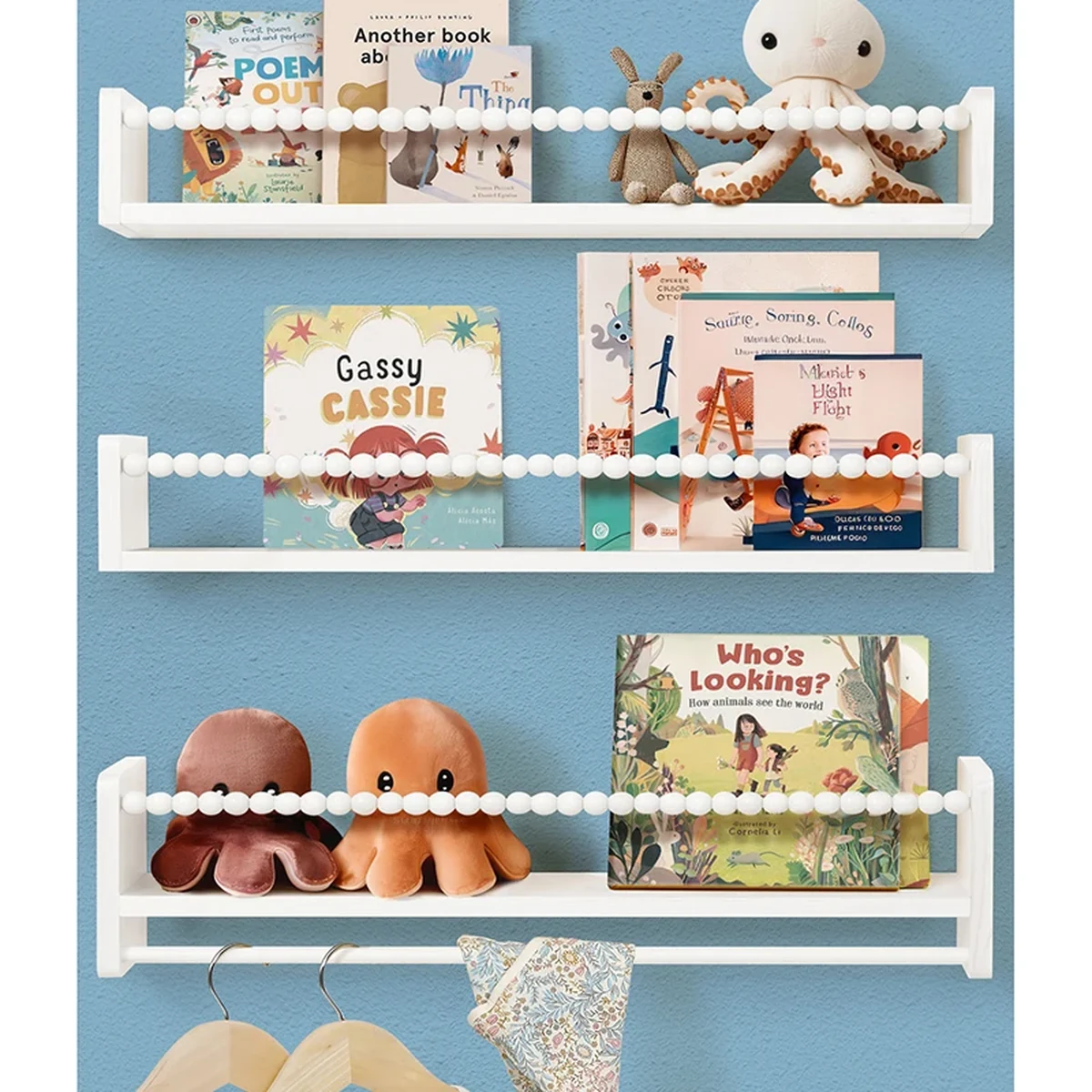 Nordic Solid Wood Floating Floating Wall Shelf
