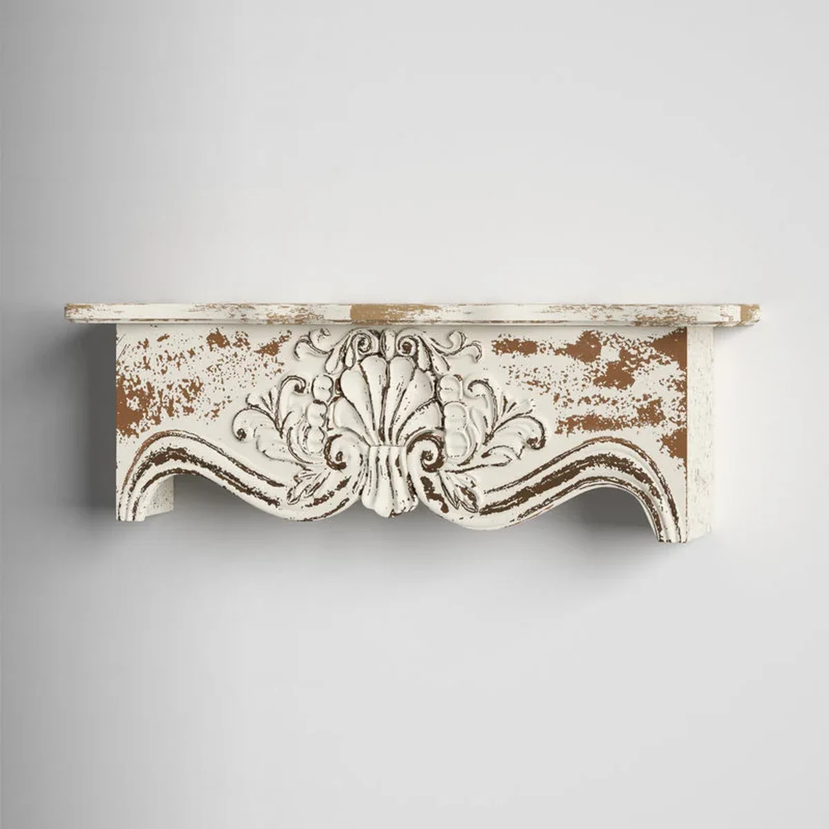 Vintage Solid Wood Floating Wall Shelf