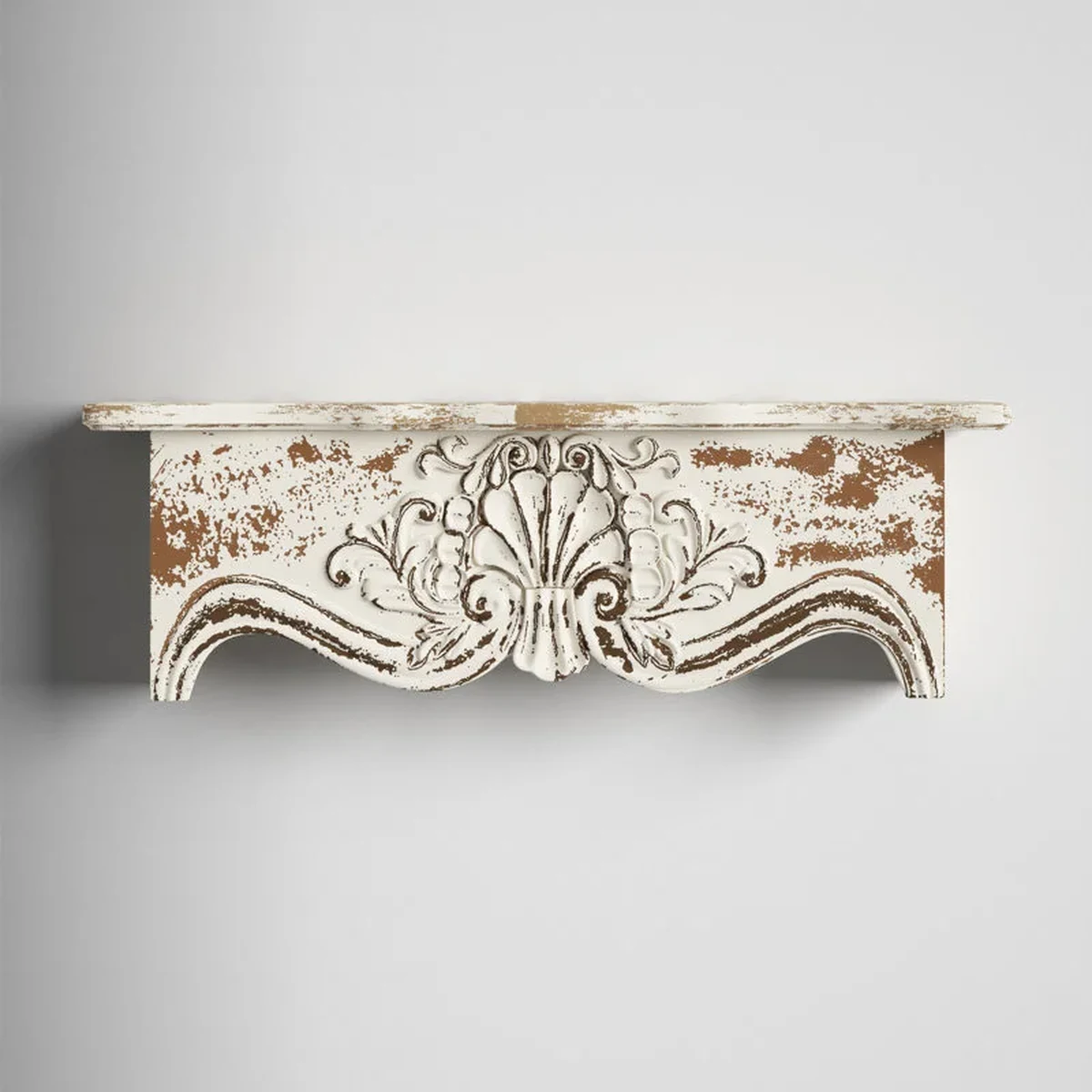 Vintage Solid Wood Floating Wall Shelf